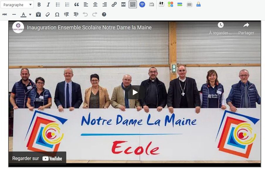 Inauguration de l’ensemble scolaire Notre Dame la Maine